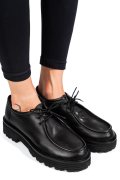 Fekete természetes bőr női lapos cipők ts7him6720