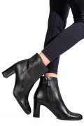 Fekete természetes bőr bokacsizma 5s7h0132042