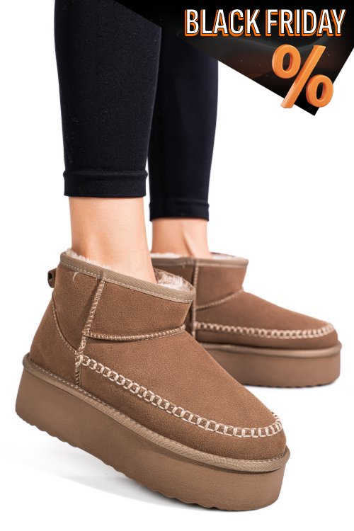 Bézs fordított bőr csizma 1s7h262