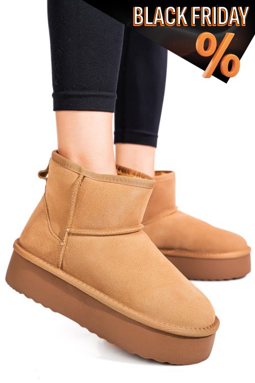 Barna fordított bőr csizma 1s7h251