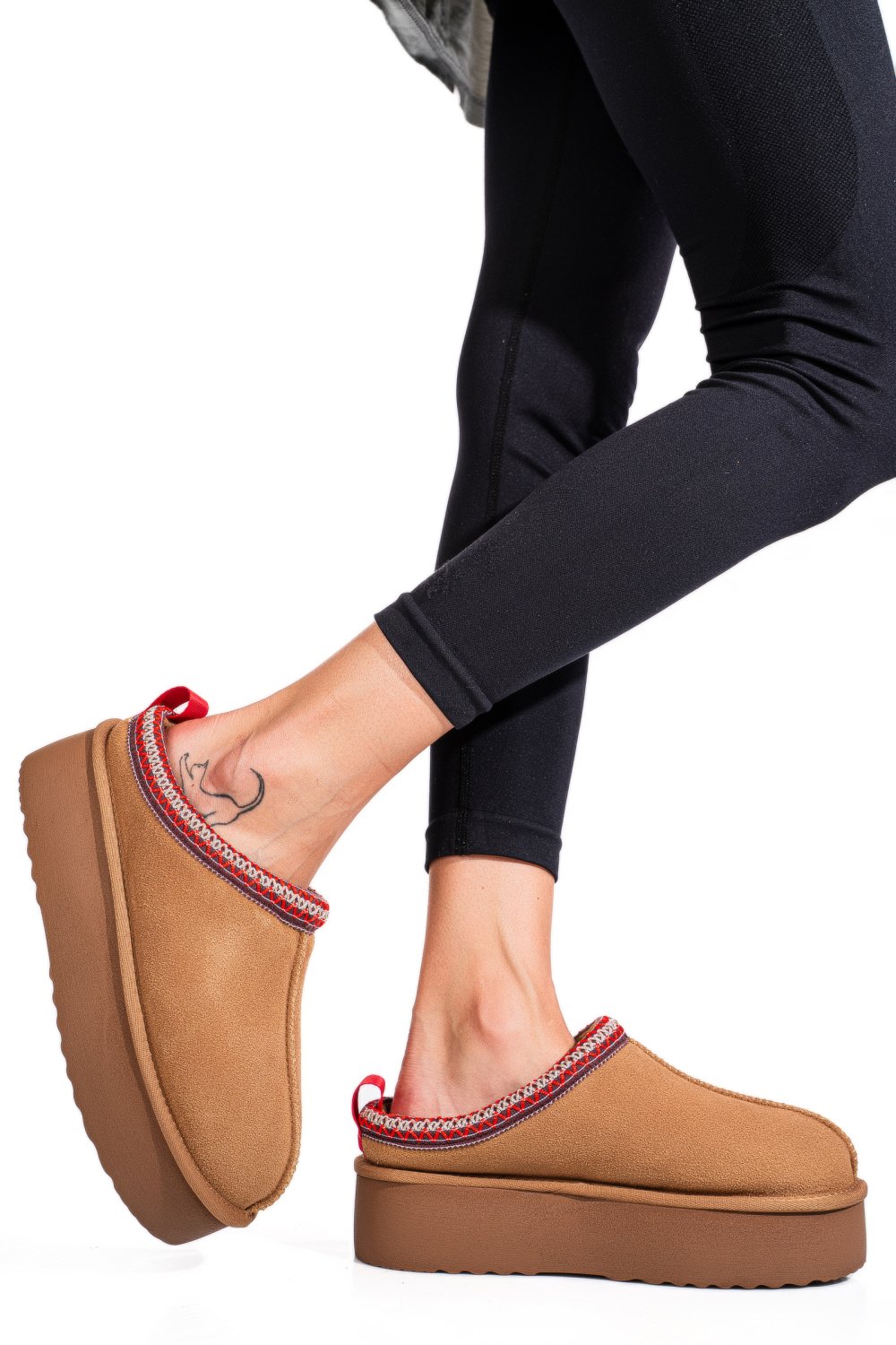 Barna fordított bőr papucs 1s7h253