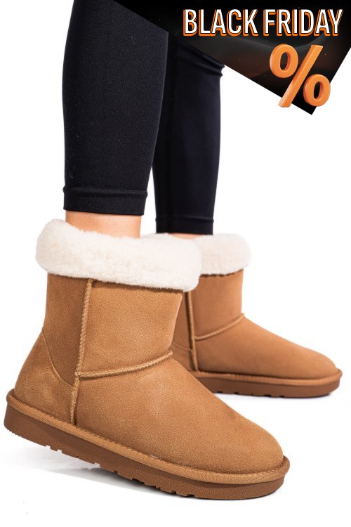 Barna fordított bőr csizma 1s7h221