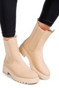 Bézs természetes bőr bakancs 5s7h2132406