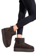 Barna fordított bőr csizma 1s7h251