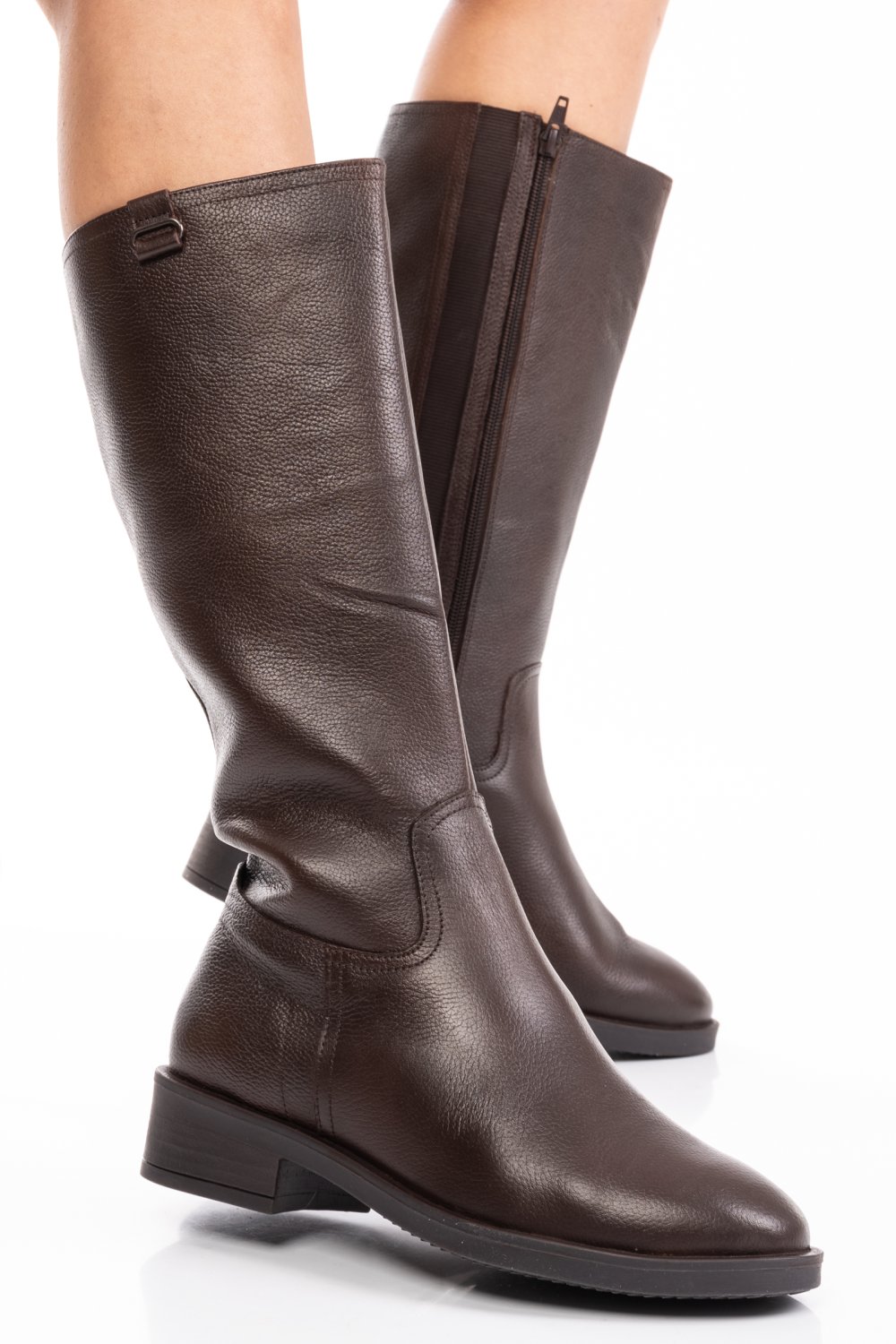 Barna természetes bőr csizma 7s7h717