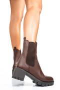 Barna természetes bőr bokacsizma 8s7h799