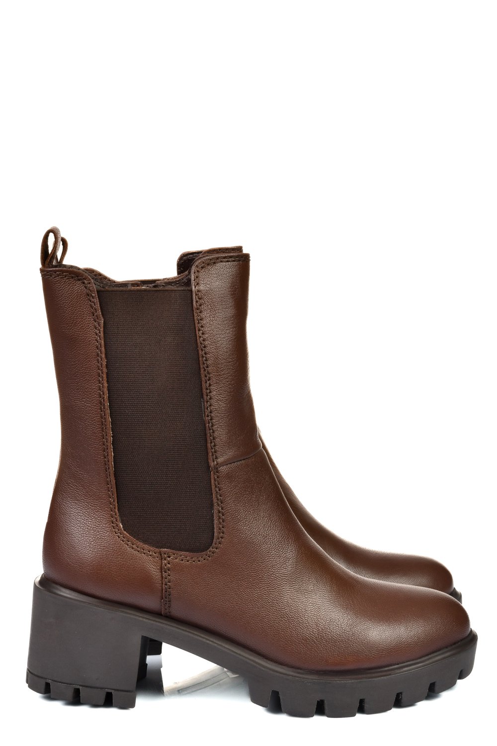 Barna természetes bőr bokacsizma 8s7h799