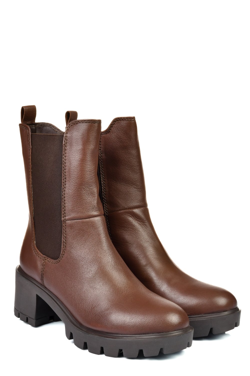 Barna természetes bőr bokacsizma 8s7h799