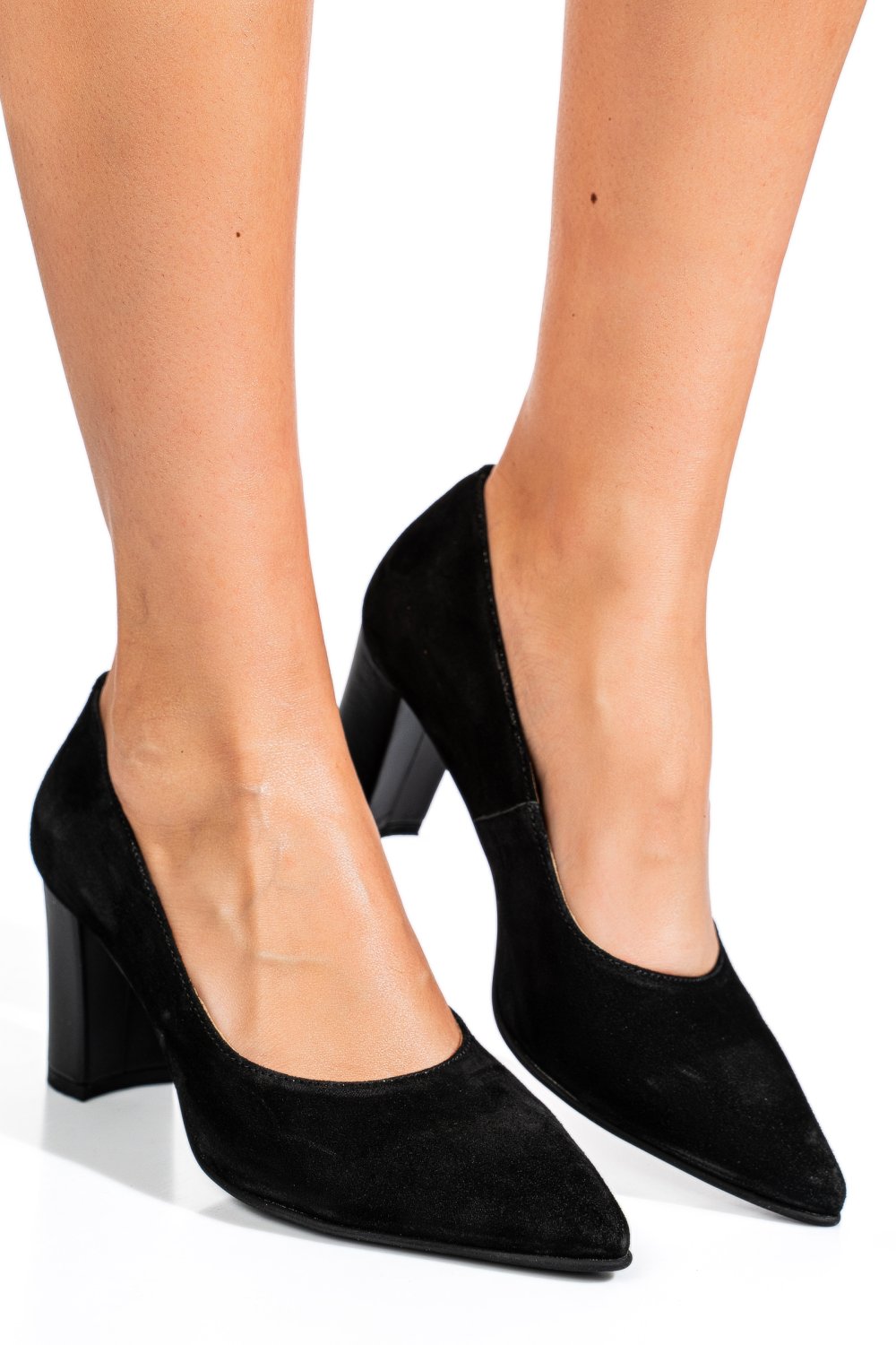 Fekete természetes bőr magassarkú cipők 1s7h700