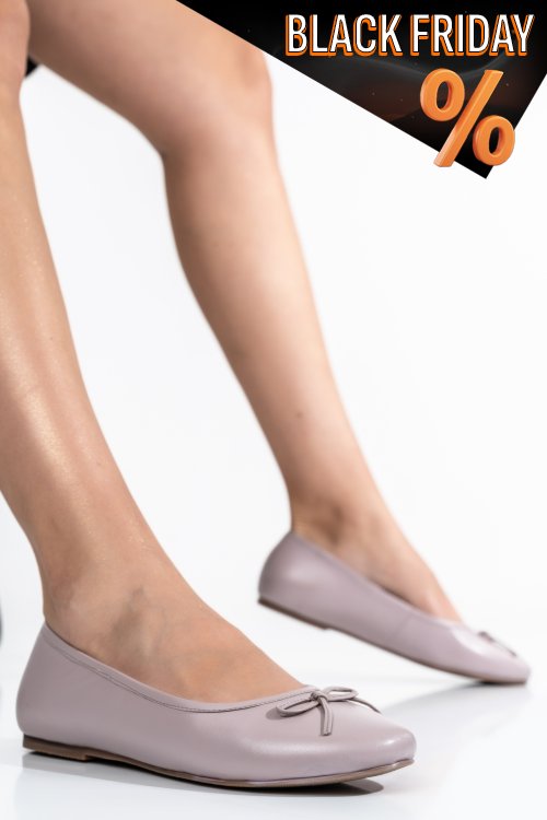 Mályva természetes bőr balett cipők 7s7h190b