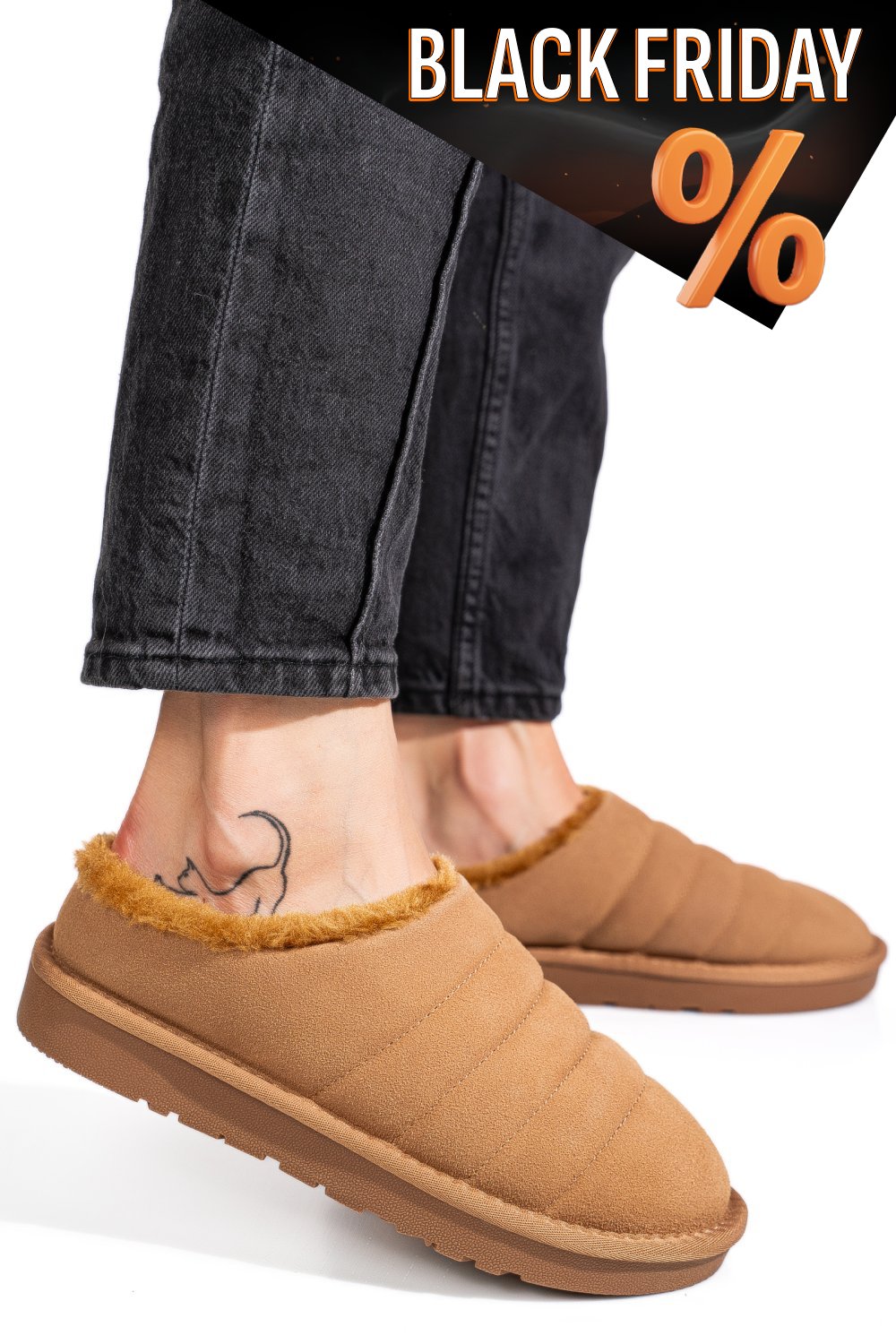 Barna fordított bőr papucs 1s7h219