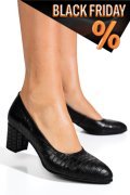 Fekete természetes bőr magassarkú cipők 1s7h500