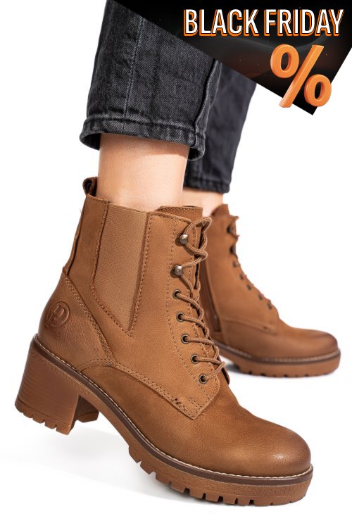 Barna természetes bőr bakancs ws7hh353h17