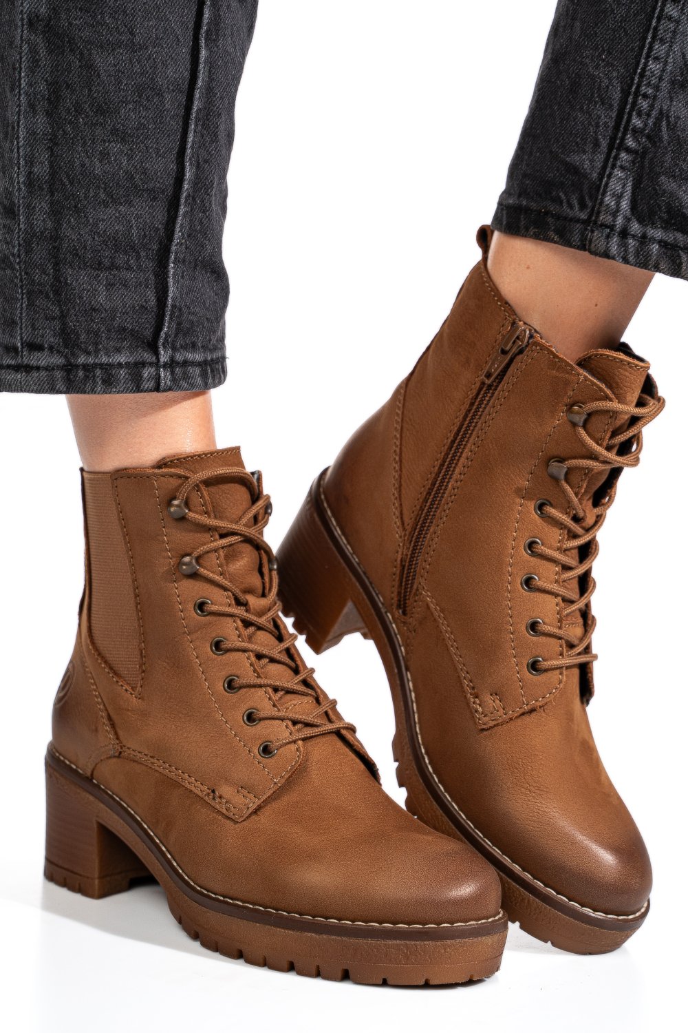 Barna természetes bőr bakancs ws7hh353h17