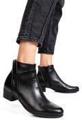 Fekete természetes bőr bakancs ws7hh-269h10