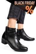 Fekete természetes bőr bakancs ws7hh-269h10