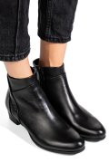 Fekete természetes bőr bakancs ws7hh-269h10