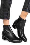 Fekete természetes bőr bakancs ws7hh-269h10