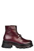 Bordó természetes bőr bakancs 4s7h29