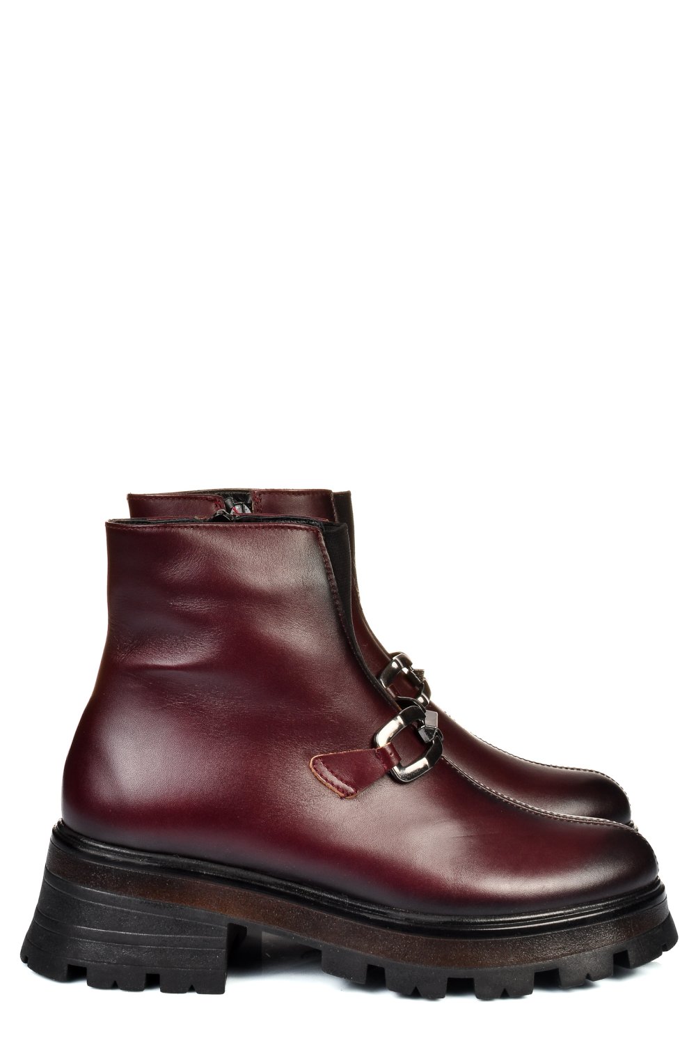 Bordó természetes bőr bakancs 4s7h29