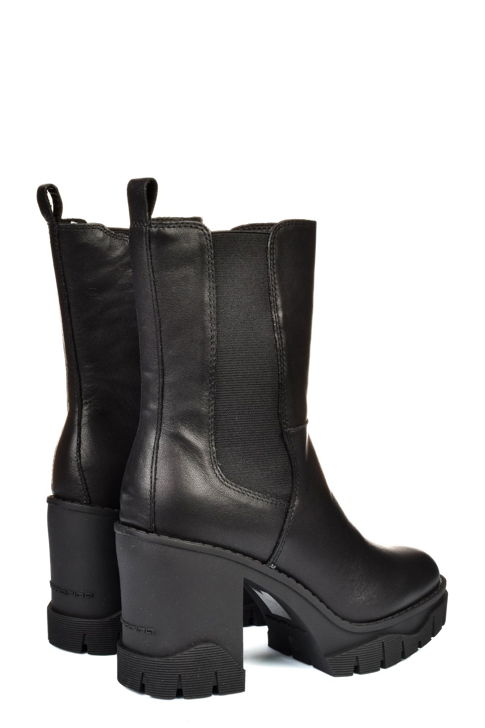 Fekete természetes bőr bakancs ls7hisbona4