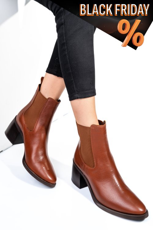 Barna természetes bőr bokacsizma 0s7h517theo