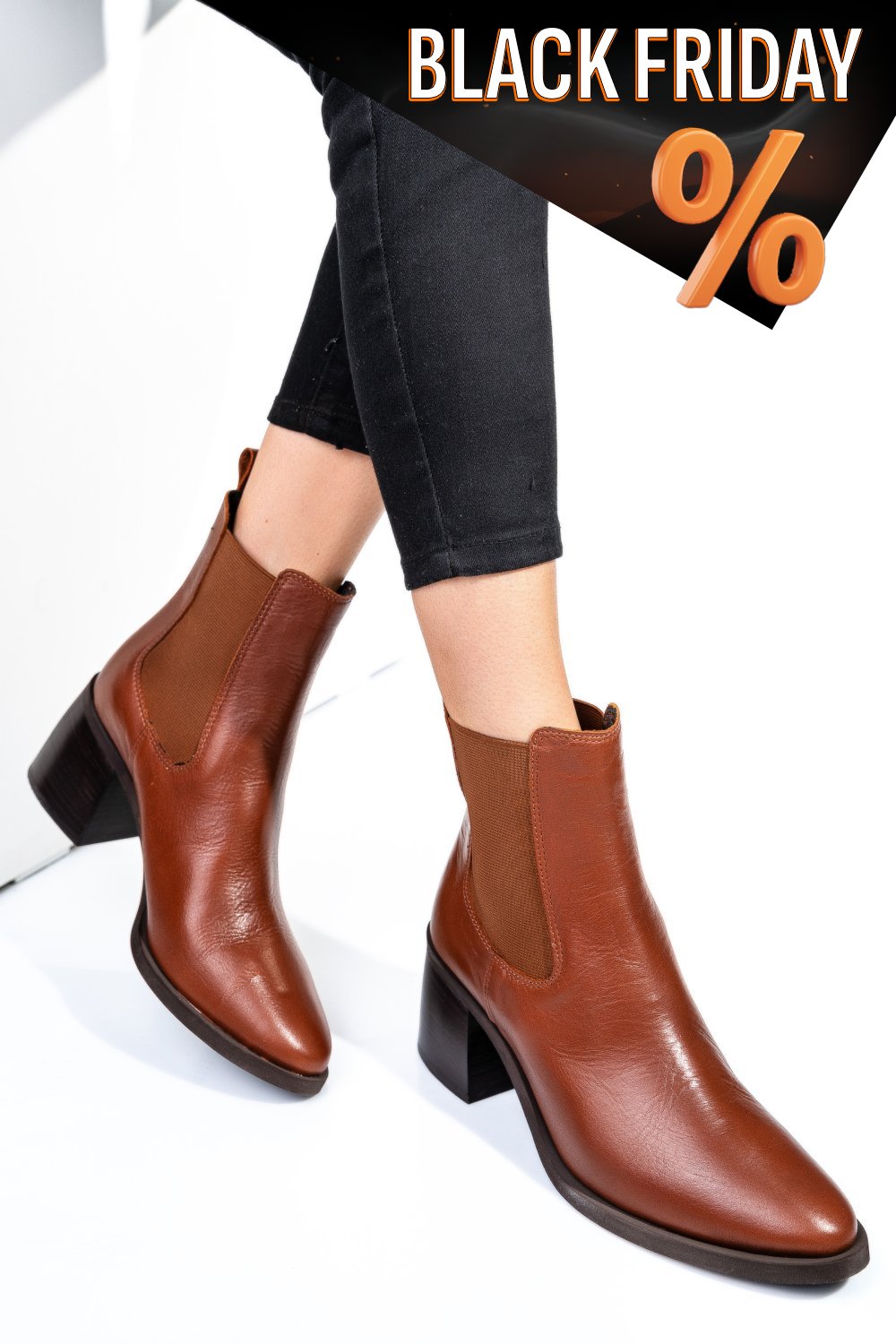 Barna természetes bőr bokacsizma 0s7h517theo