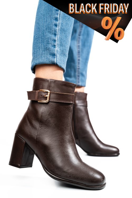 Barna természetes bőr bakancs 1s7h1835