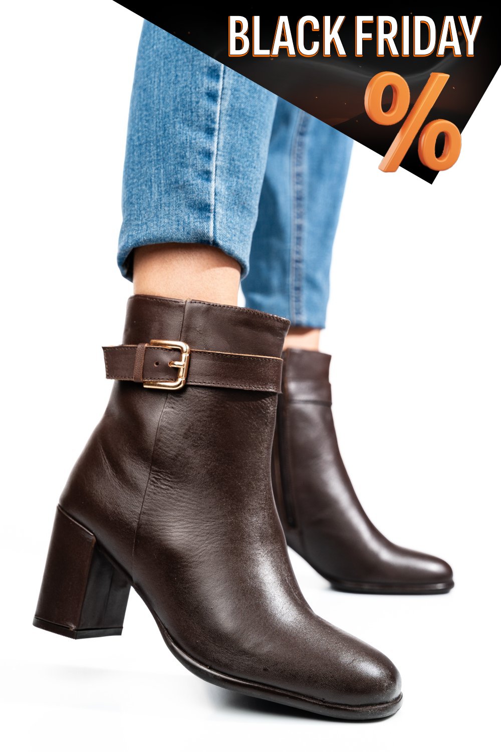 Barna természetes bőr bakancs 1s7h1835