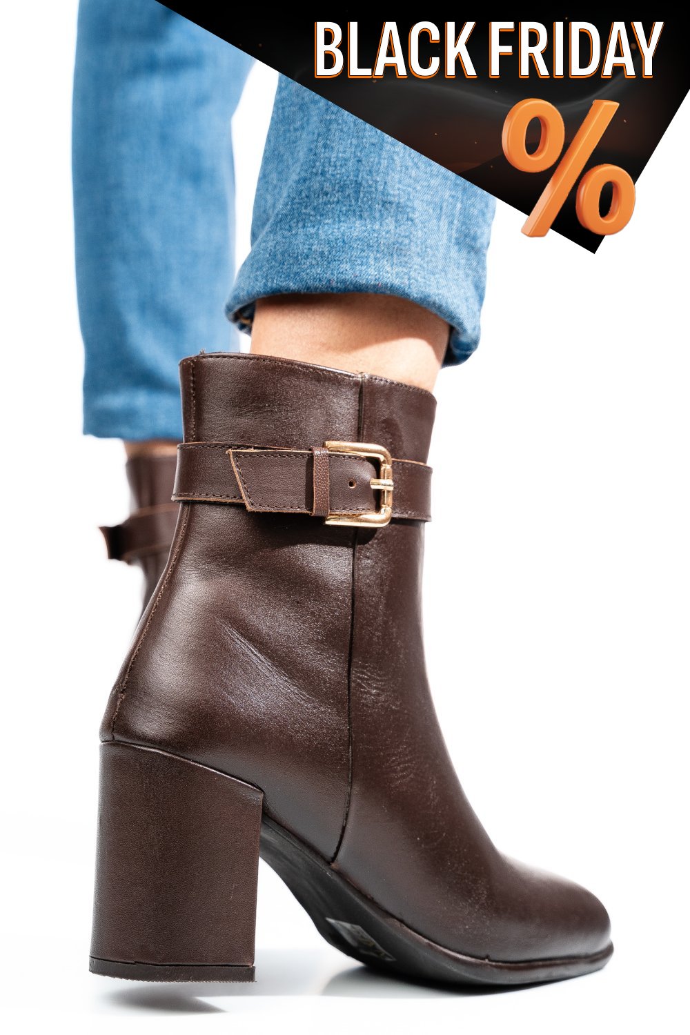 Barna természetes bőr bakancs 1s7h1835