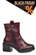 Bordó természetes bőr bakancs 4s7h27