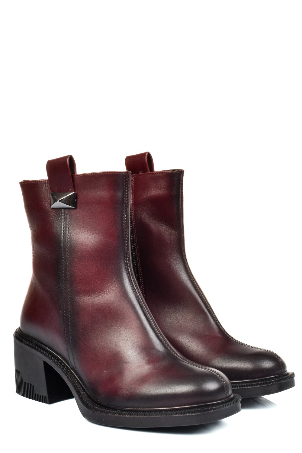 Bordó természetes bőr bakancs 4s7h27