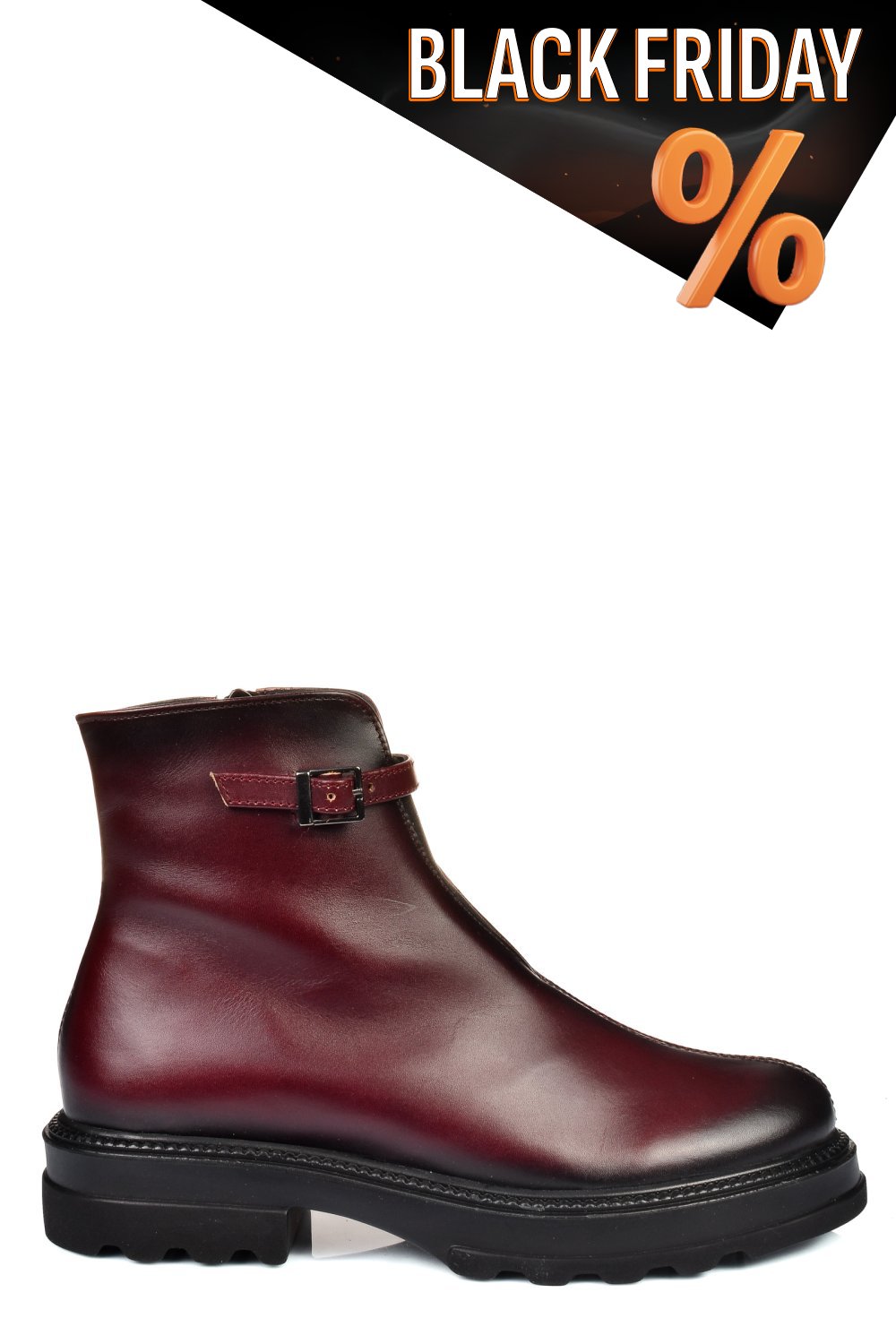 Bordó természetes bőr bakancs 4s7h30