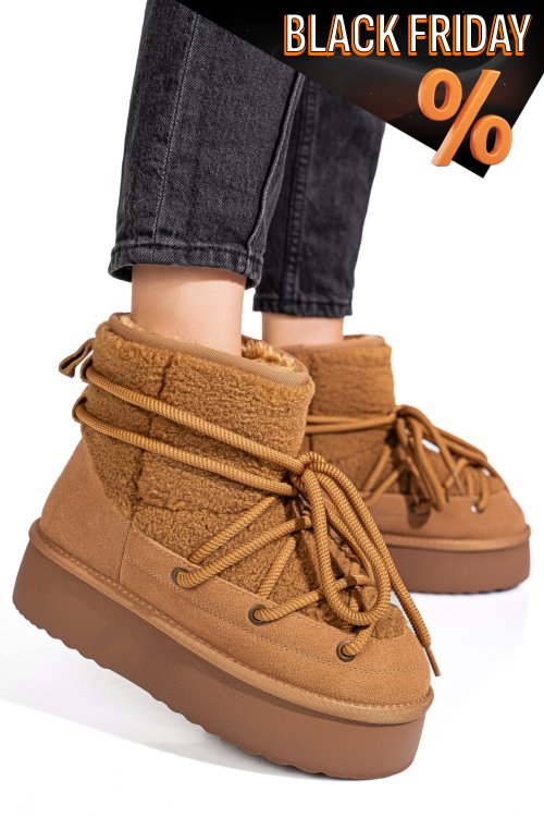 Barna fordított bőr csizma 1s7h265