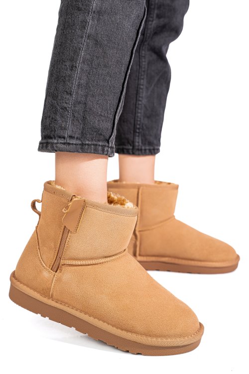 Barna fordított bőr csizma 1s7h202