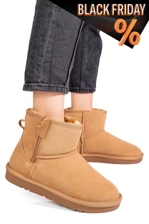 Barna fordított bőr csizma 1s7h202