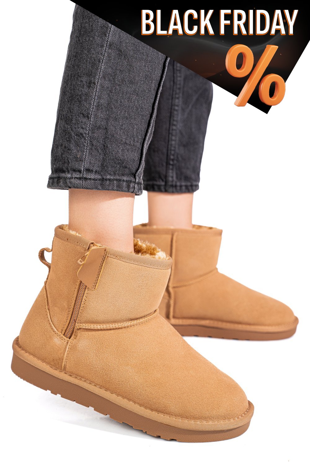 Barna fordított bőr csizma 1s7h202