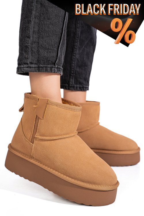 Barna fordított bőr csizma 1s7h252