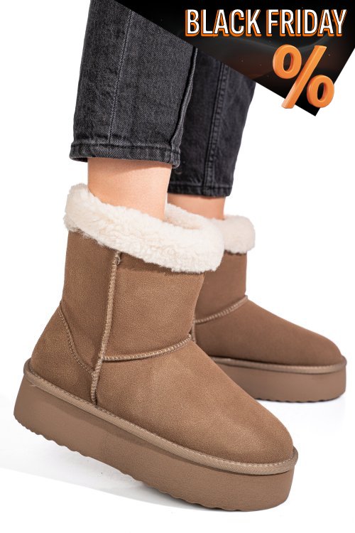 Bézs fordított bőr csizma 1s7h271