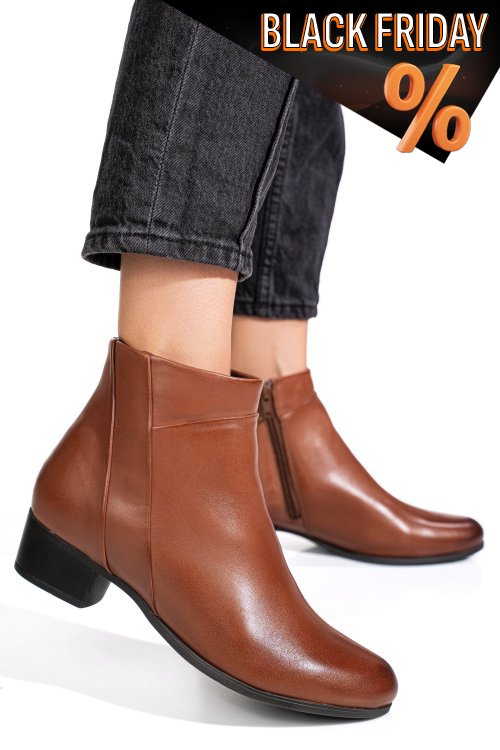 Barna természetes bőr bakancs ws7hh-269h10