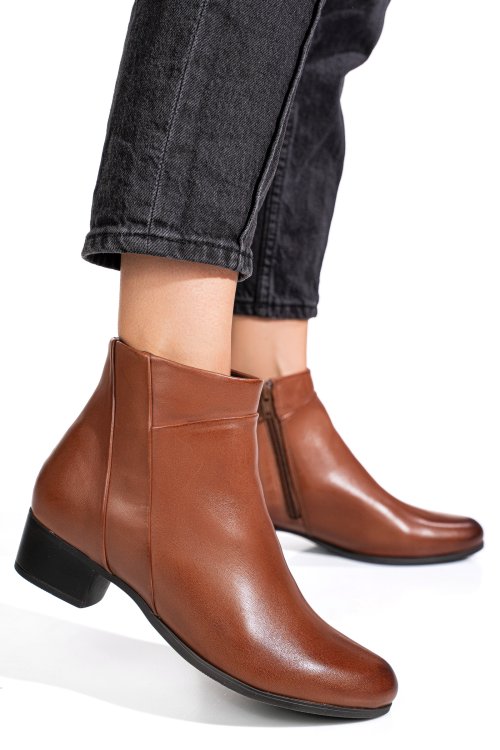 Barna természetes bőr bakancs ws7hh-269h10