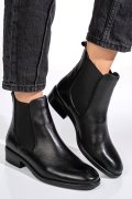 Fekete természetes bőr bakancs ws7hh-272h02