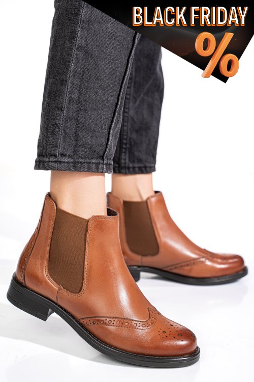 Barna természetes bőr bakancs ws7hh-177h06