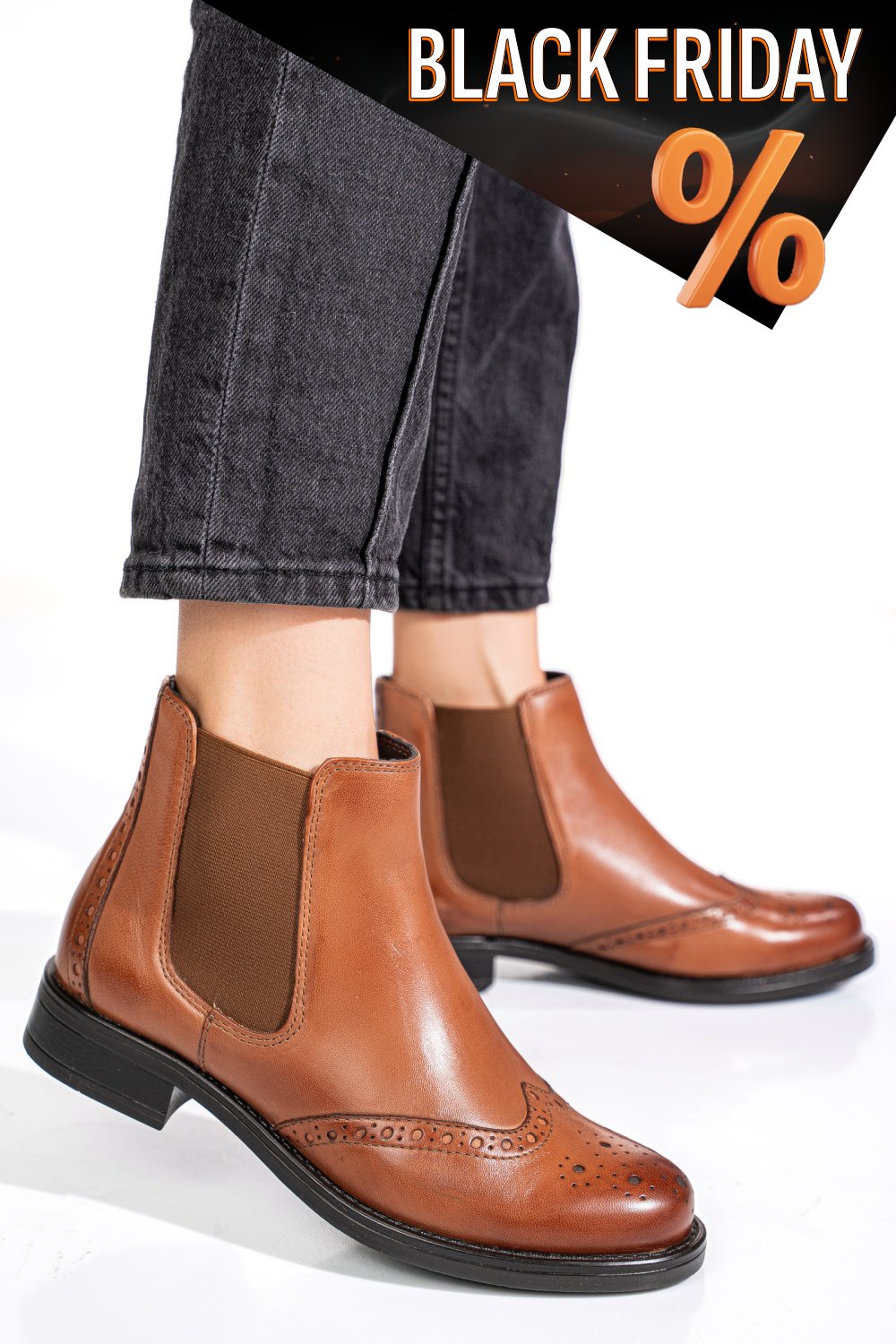 Barna természetes bőr bakancs ws7hh-177h06