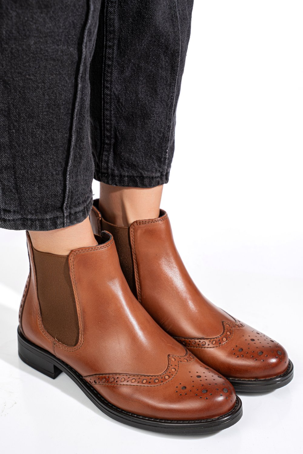 Barna természetes bőr bakancs ws7hh-177h06