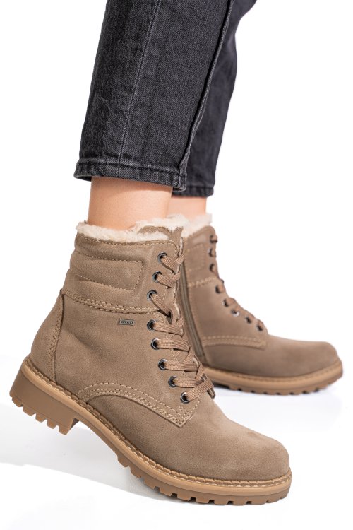 Bézs fordított bőr bakancs ws7hh-022h45