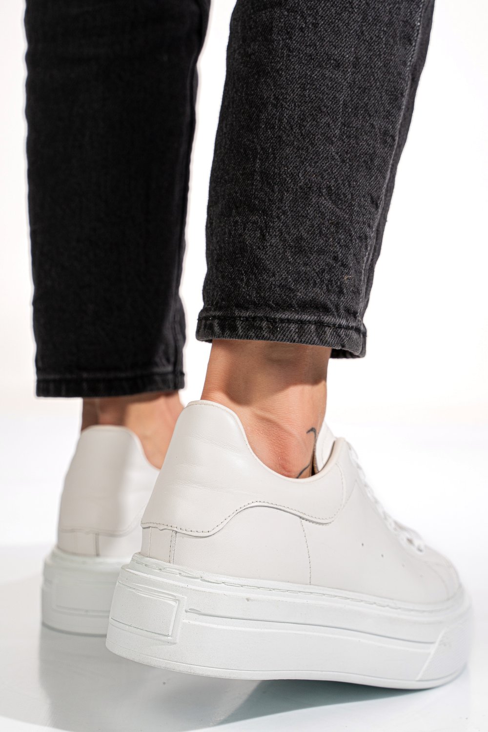 Fehér természetes bőr sport cipők 4s7h84