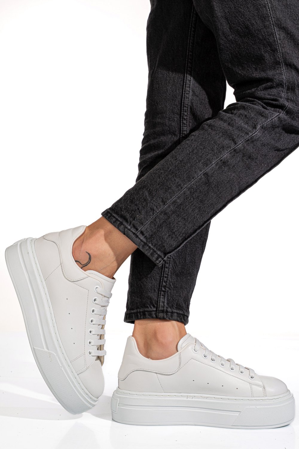 Fehér természetes bőr sport cipők 4s7h84