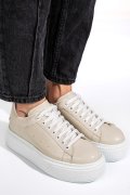 Bézs természetes bőr sport cipők 4s7h84