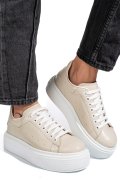 Bézs természetes bőr sport cipők 4s7h84
